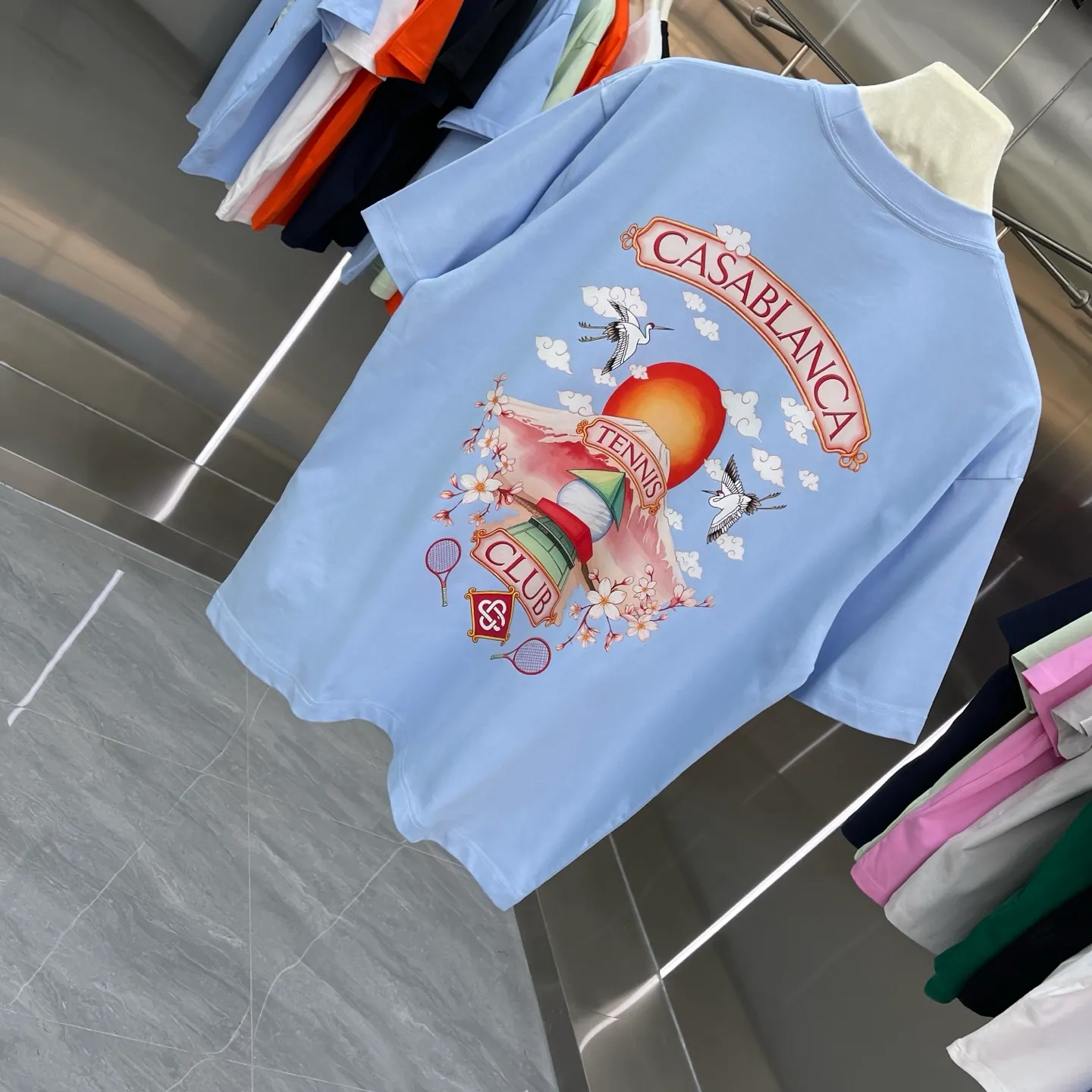 New Arrival Casablanca Classic Series T ～ ， ， 。 ， Classic ， In Stock ！ ：White Black Green Gray Light Green Blue Royal Blue Orange（8 ） Size：S M L XL XXL